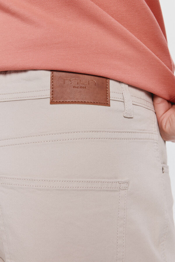 Milano Calças com 5 bolsos Bege