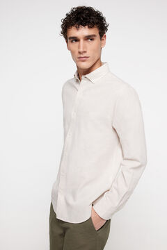 Fifty Outlet Camisa Lino Lisa Beige