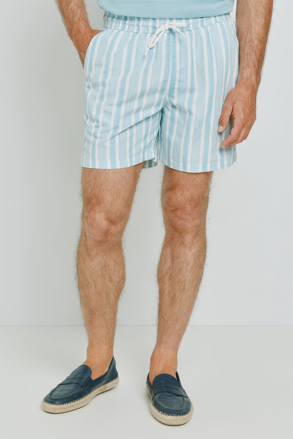 Milano Fato de banho &agrave;s riscas Azul