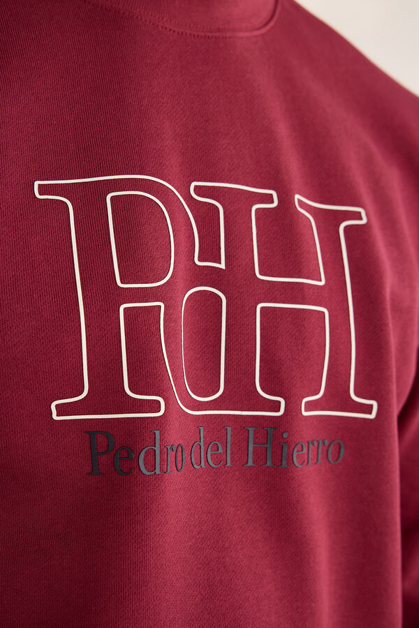 Pedro del Hierro Sudadera Básica Logo Vino