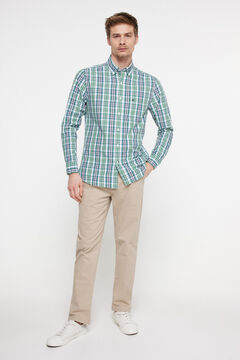 Fifty Outlet Camisa Popelín Cuadros PdH Verde