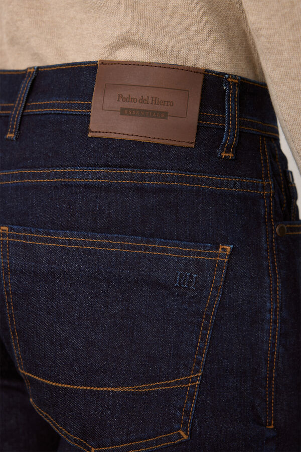 Pedro del Hierro Denim calça regular Marinho