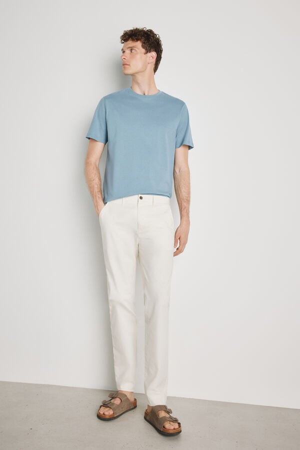 Milano T-shirt b&aacute;sica Azul indigo