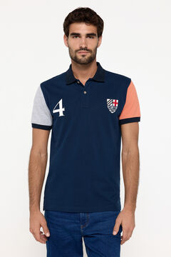 Fifty Outlet Polo arlequín parches Navy
