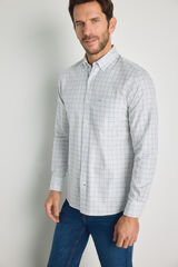 Pedro del Hierro Camisa de manga comprida aos quadrados Marinho