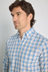 Milano Camisa cuadros manga larga Azul