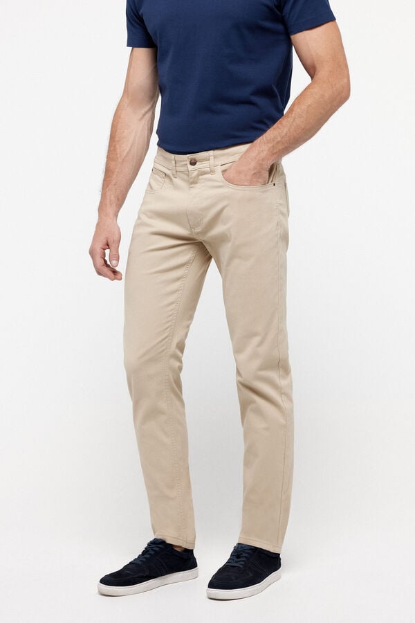 milano 5 Bolsillos Fino Beige
