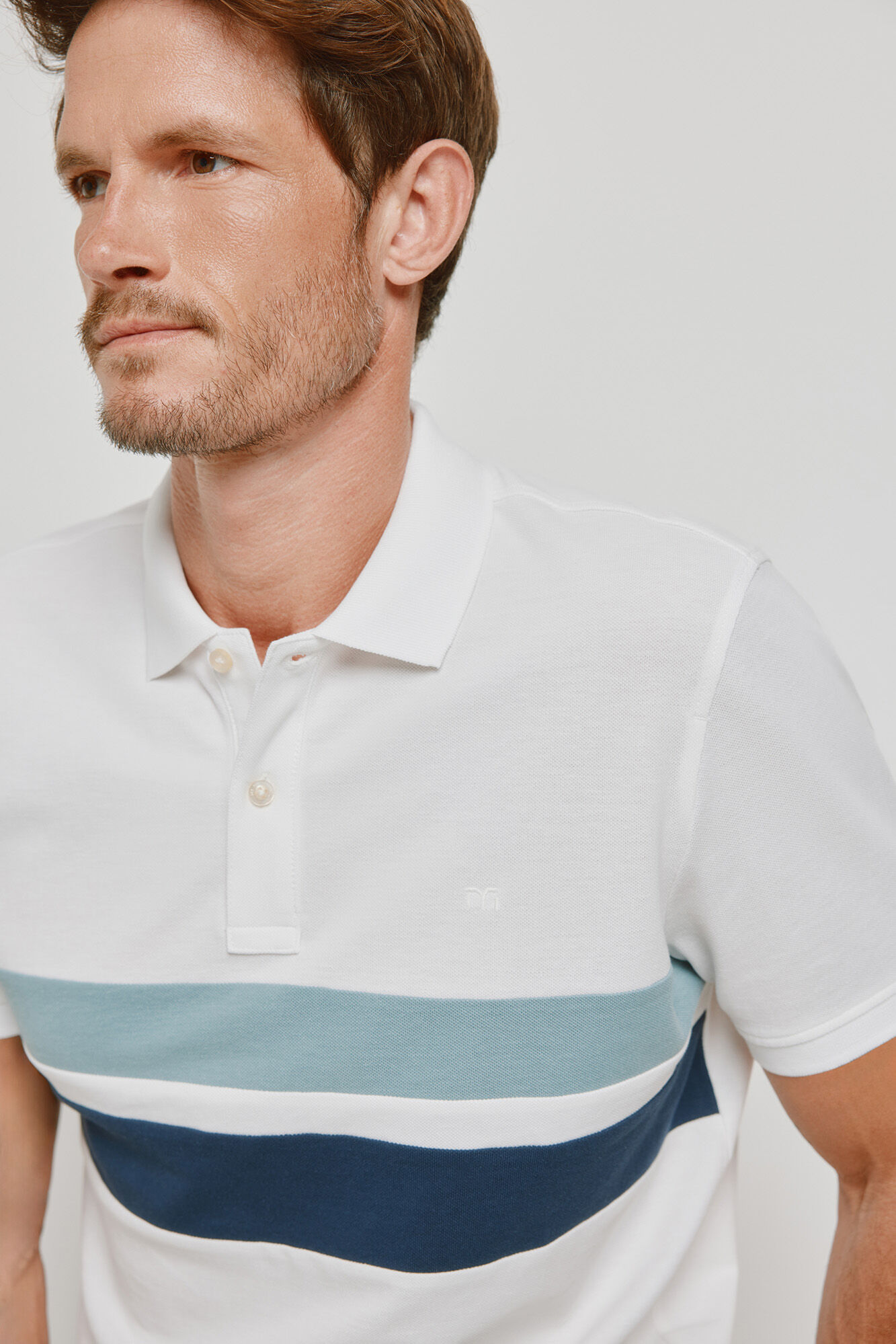 Milano Polo rayas manga corta