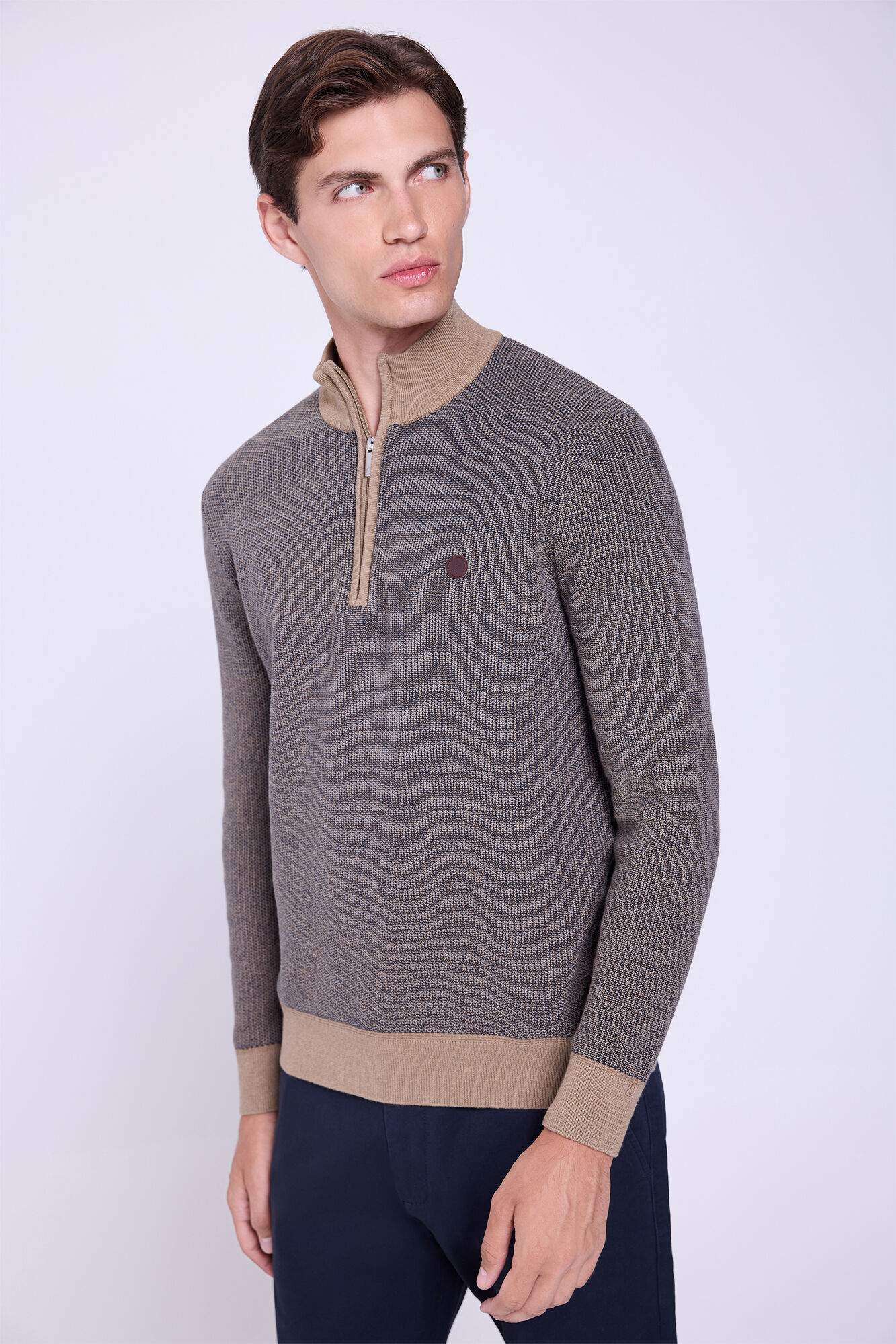 Springfield Jersey B&aacute;sico Media Cremallera