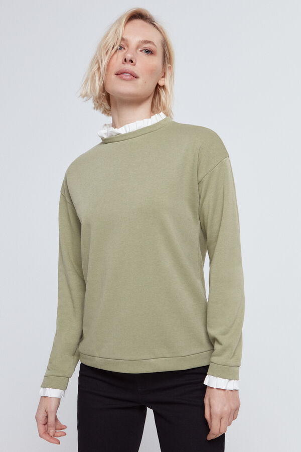 Fifty Outlet Sweatshirt Combinada Verde