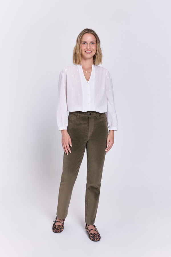 Milano Blusa fluida margaritas Blanco