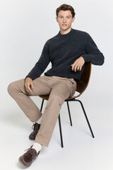 Milano Jersey cuello caja regular fit Gris Oscuro