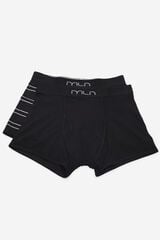 Milano Pack boxer liso y rayas Negro