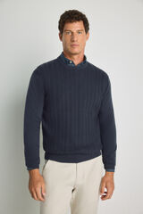 Milano Jersey cuello caja Navy