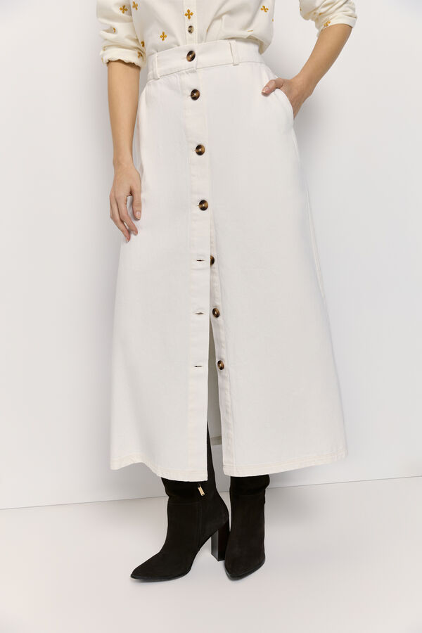 Milano Falda largo midi Beige