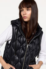 Milano Colete acolchoado capuz Preto