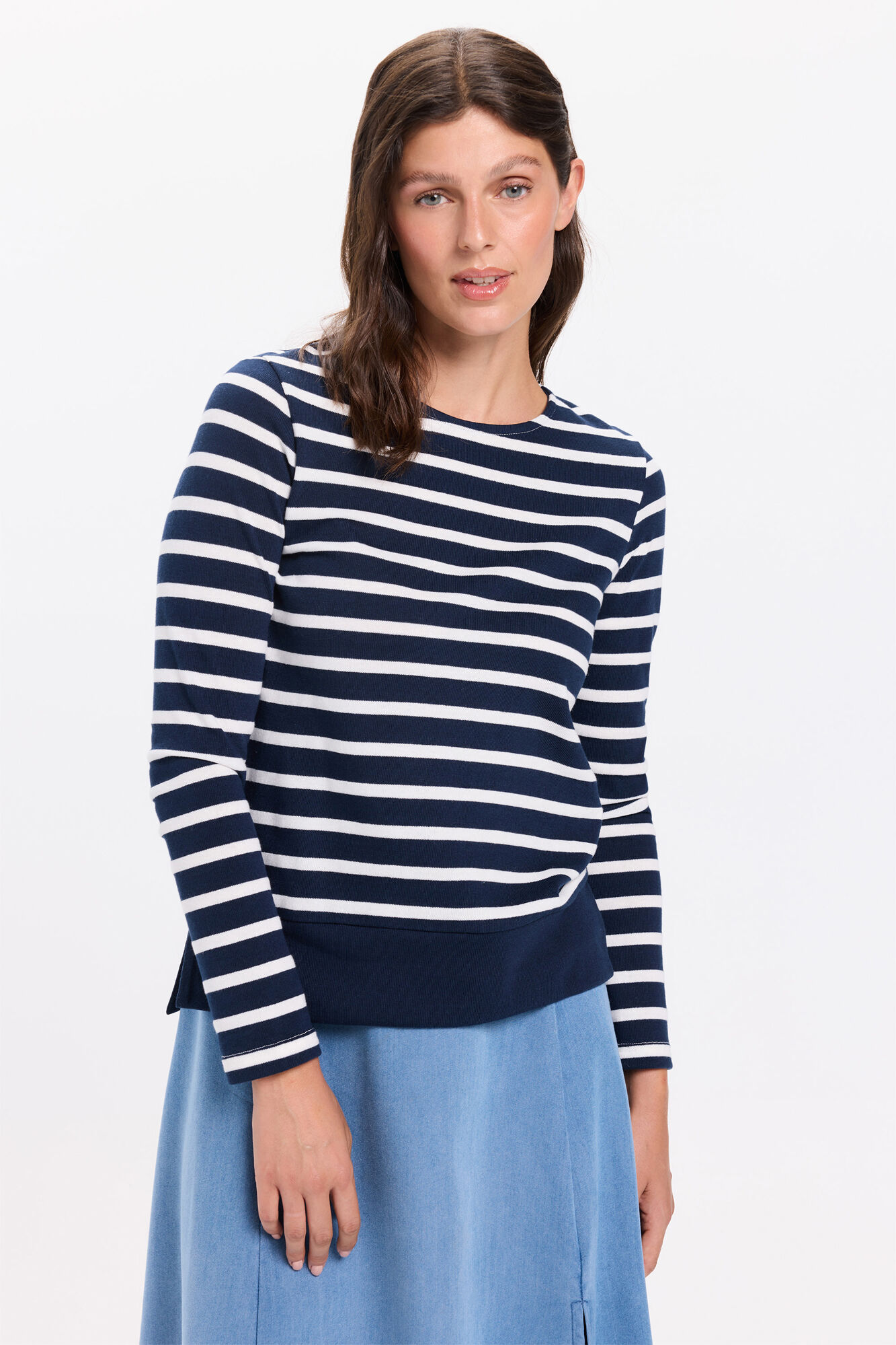 Milano Camiseta de rayas calidad heavy cotton de manga larga