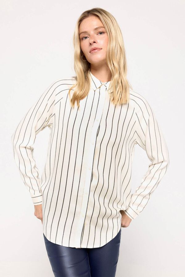 Milano Camisa fluida Estampado azul