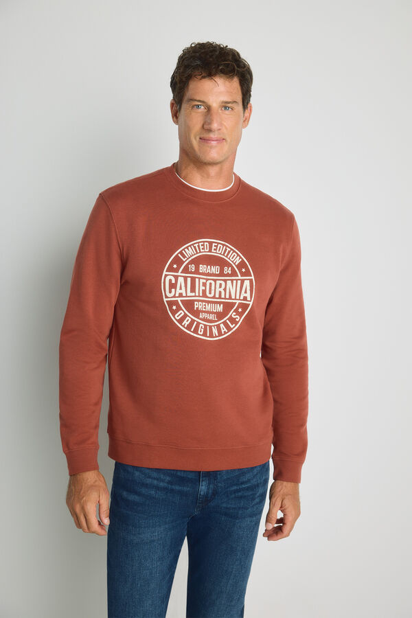 Milano Sweatshirt gola redonda com logo Laranja