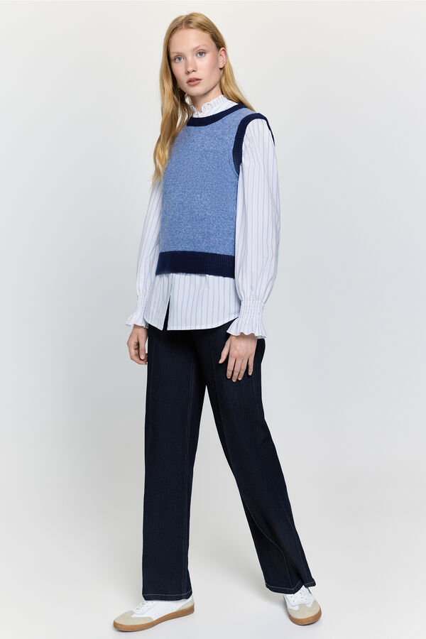 Milano Camisa cuello volante Blanco