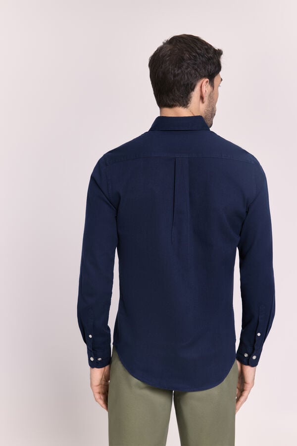 Milano Camisa lisa relaxed fit Navy