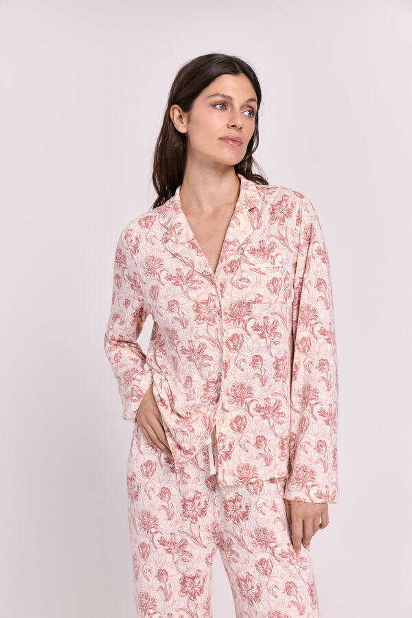 Milano Pijama estampado flores Beige