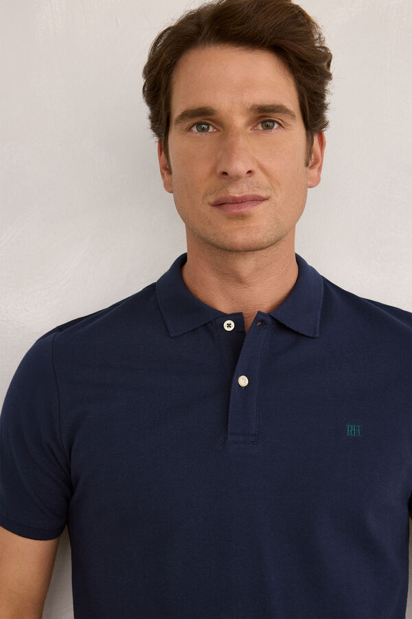 Pedro del Hierro Polo Básico Manga Corta Navy