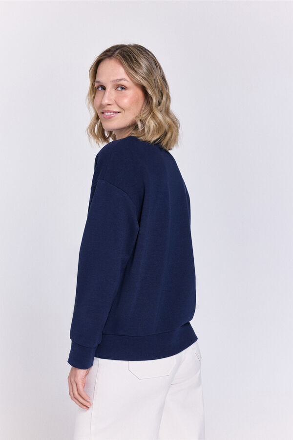 Milano Sudadera con estampado en frontal Navy