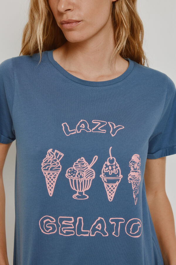 Milano Pijama estampado Azul Oscuro