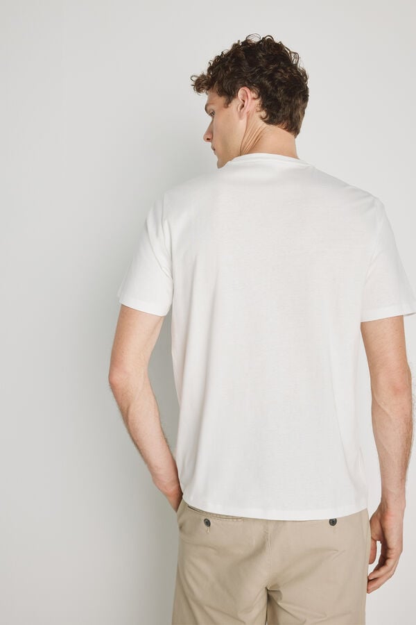 Milano T-shirt b&aacute;sica Branco