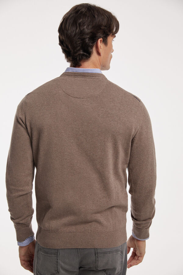 Fifty Outlet Jersey cuello caja Camel