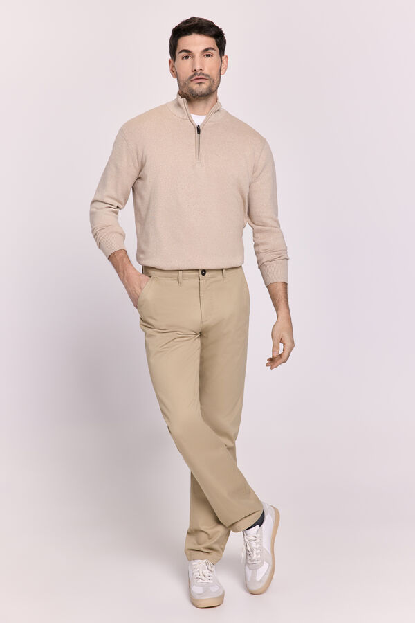 Milano Pantalón chino regular fit Beige
