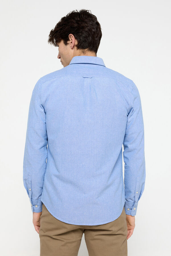 Milano Camisa oxford lisa Azul claro