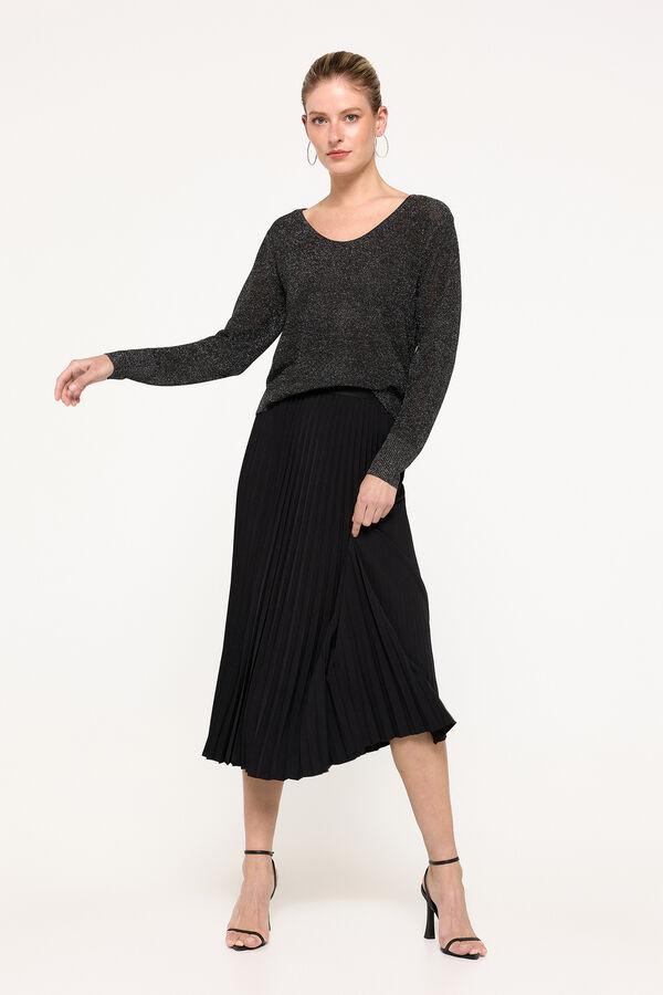 Milano Falda midi de tablas Negro