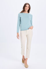 Milano Calça capri justa Bege