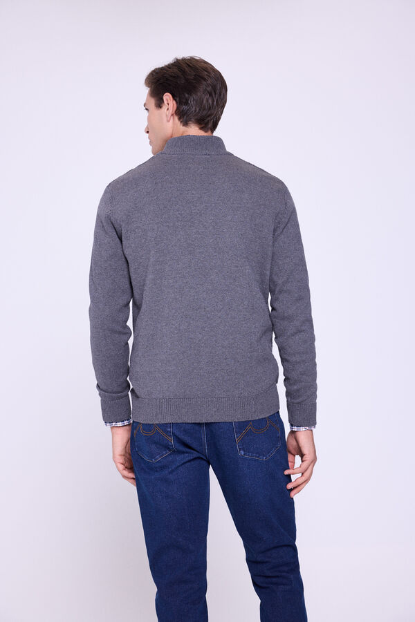 Milano Casaco de algodão com fecho Cinza claro