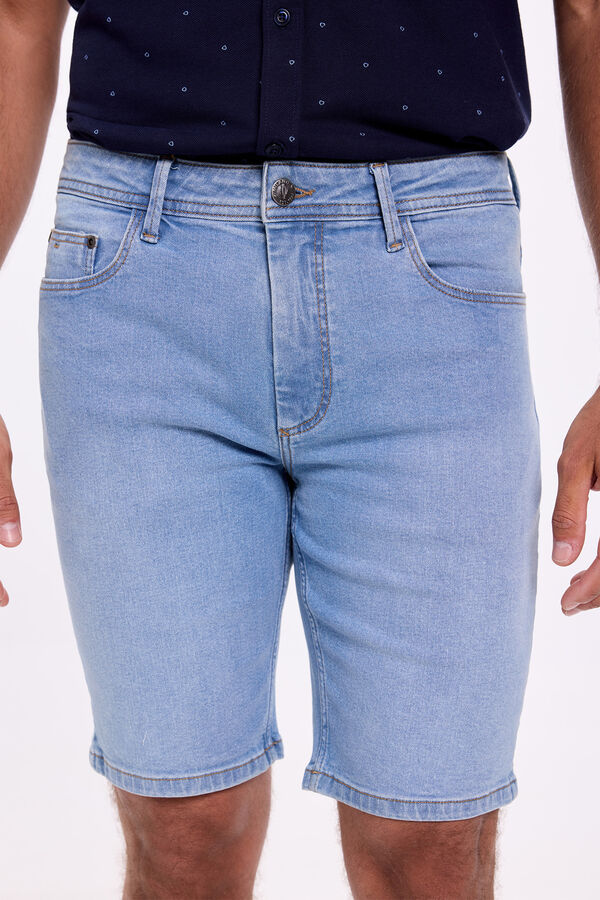Milano Bermuda Denim Slim Azul Claro