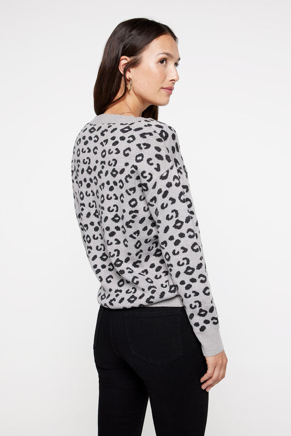 Fifty Outlet Camisola animal print Cinza medio
