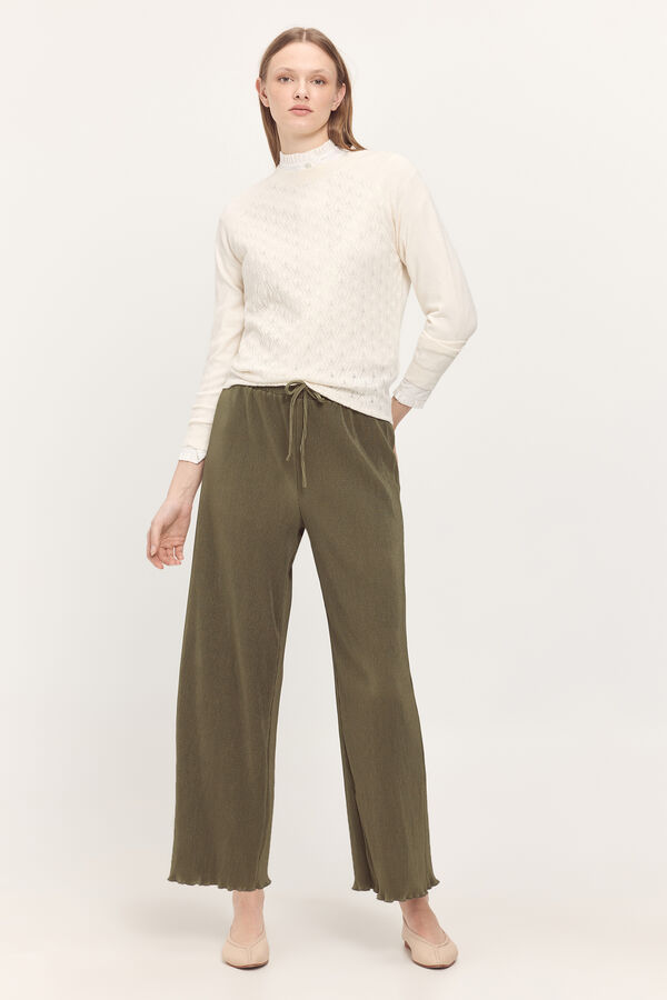 Milano Jersey viscosa con estructura en frontal Marfil