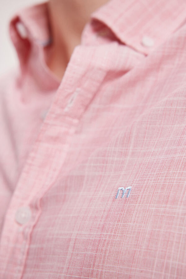 Milano Camisa Slub Lisa Coral