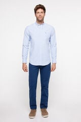 Milano Cal&ccedil;as Chino Falsa Estrutura Estampado azul