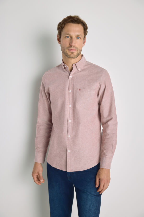 Milano Camisa lisa manga larga Naranja