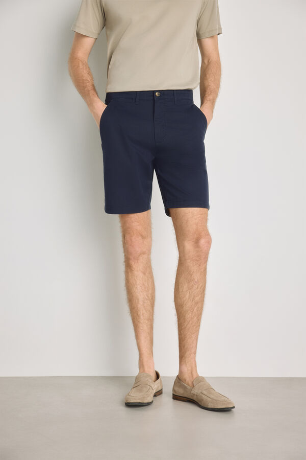 Pedro del Hierro Bermuda lisa Navy