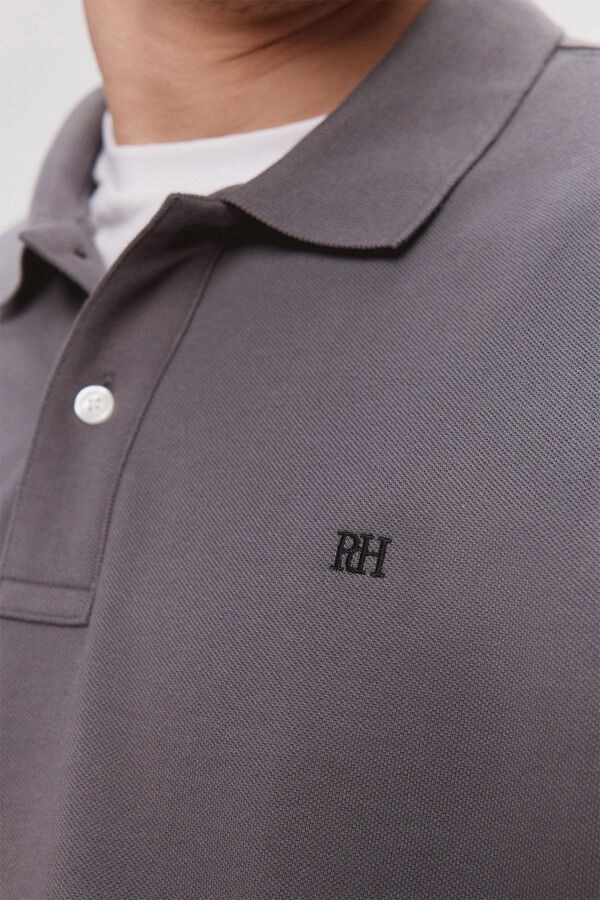 Pedro del Hierro Polo b&aacute;sico PdH Cinzento oscuro