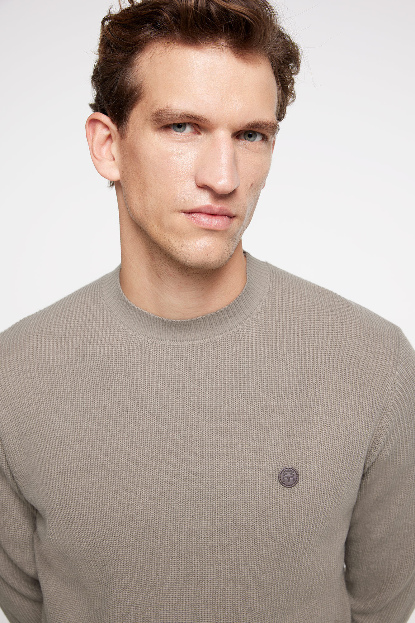 Milano Camisola de gola caixa, estrutura canelada