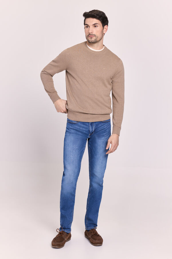 Milano Jersey cuello caja Beige