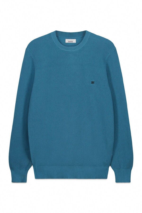 Pedro del Hierro Camisola gola caixa Azul