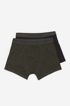Fifty Outlet Pack 2 boxers PdH Cáqui escuro