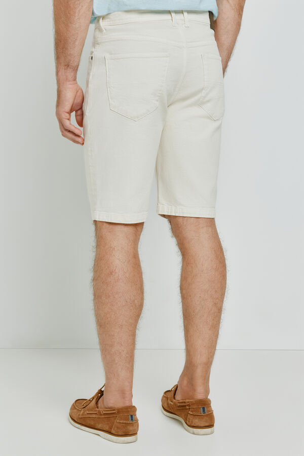 Milano Bermuda vaquera regular fit Marfil