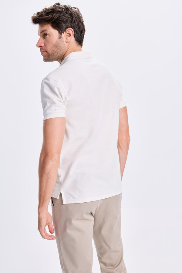 Milano Polo Mao Oxford Marfim